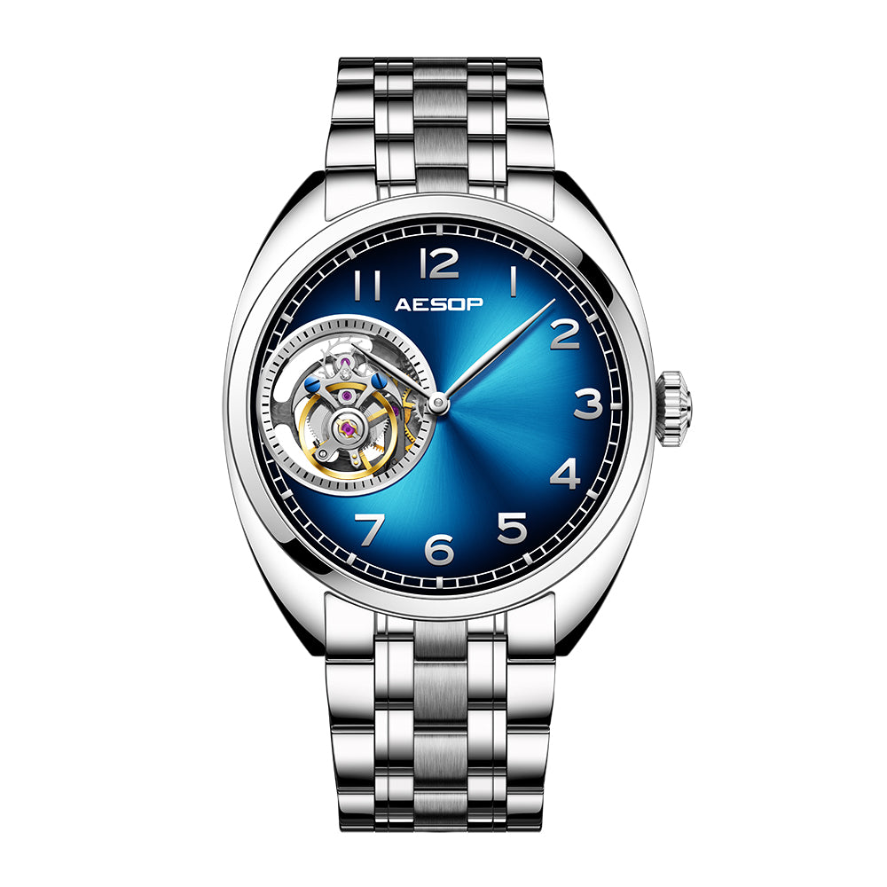 AESOP機械式腕時計 トゥールビヨンシリーズ-7056g/オーロラ