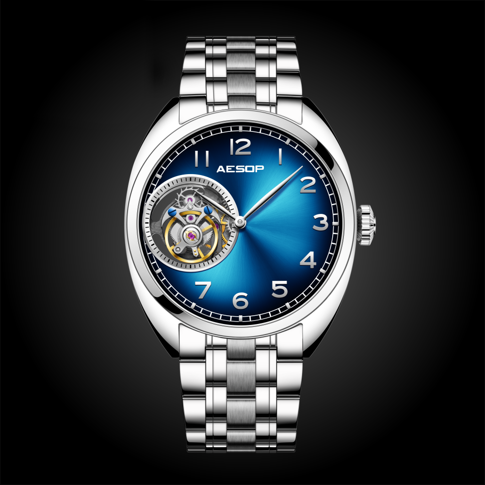 AESOP機械式腕時計 トゥールビヨンシリーズ-7056g/オーロラ